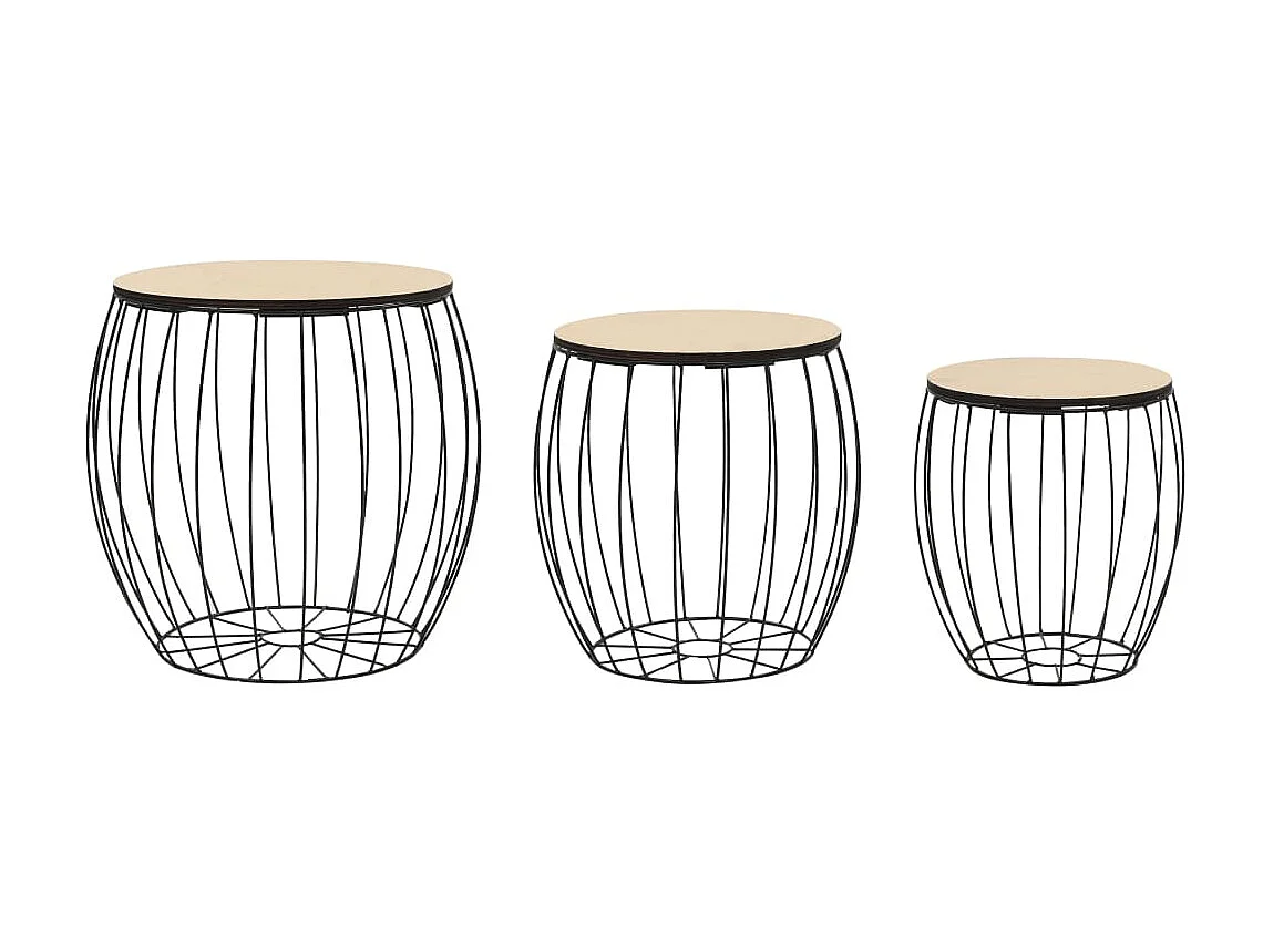 Gouden Salontafelset Populieren Multiplex IJzer 3-dlg