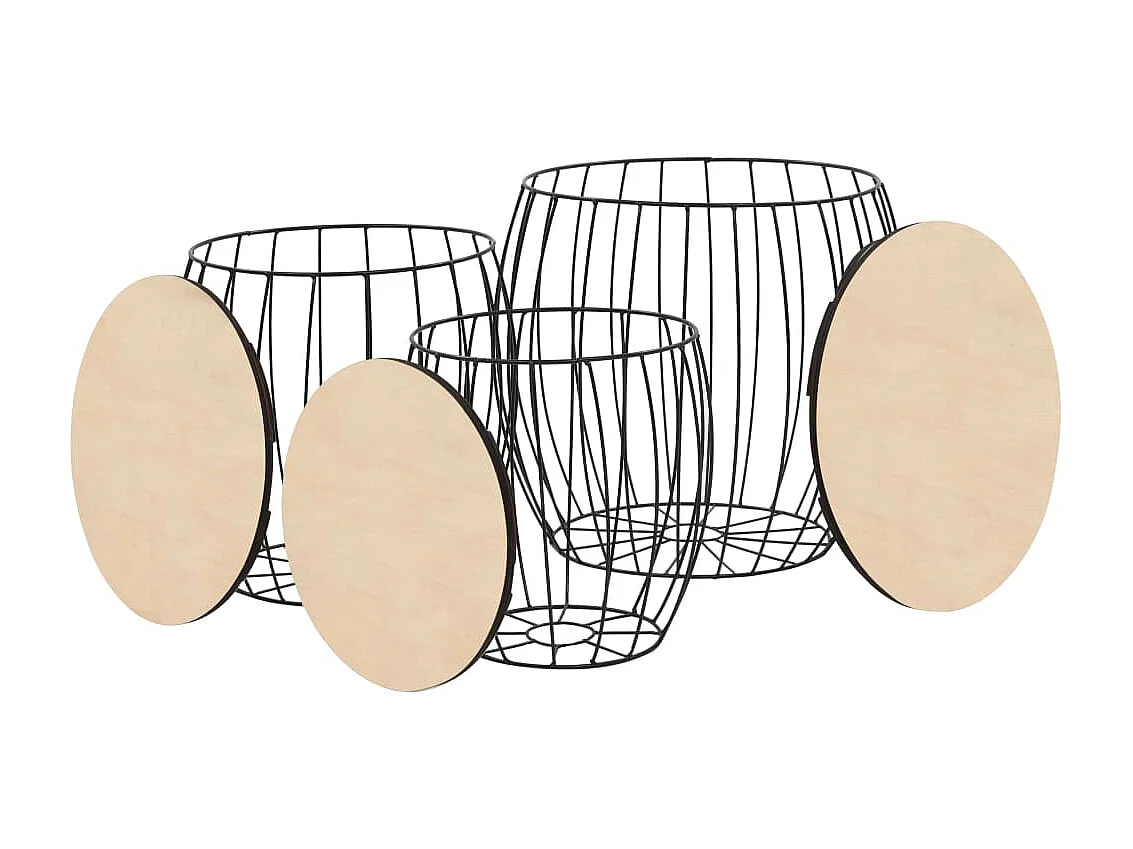 Gouden Salontafelset Populieren Multiplex IJzer 3-dlg