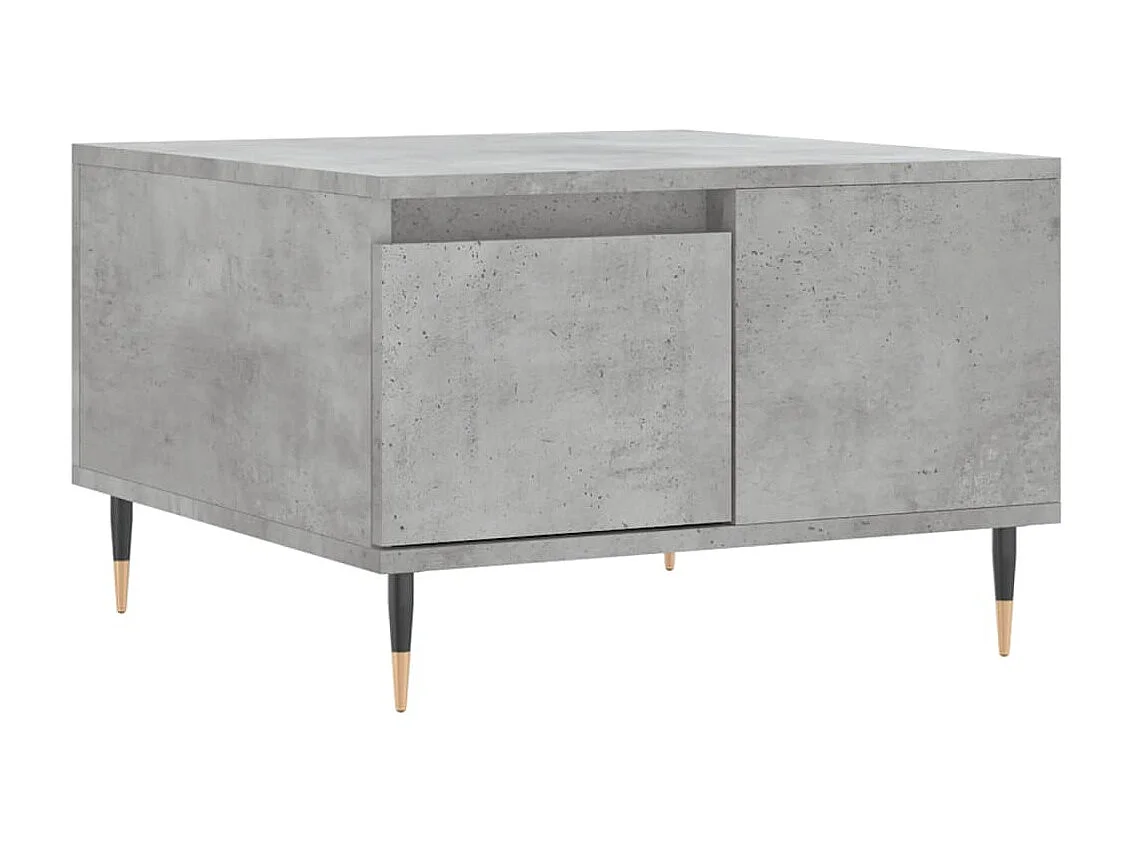 Mesa de centro gris Gold Concrete 55x55x36,5 cm de madera contrachapada