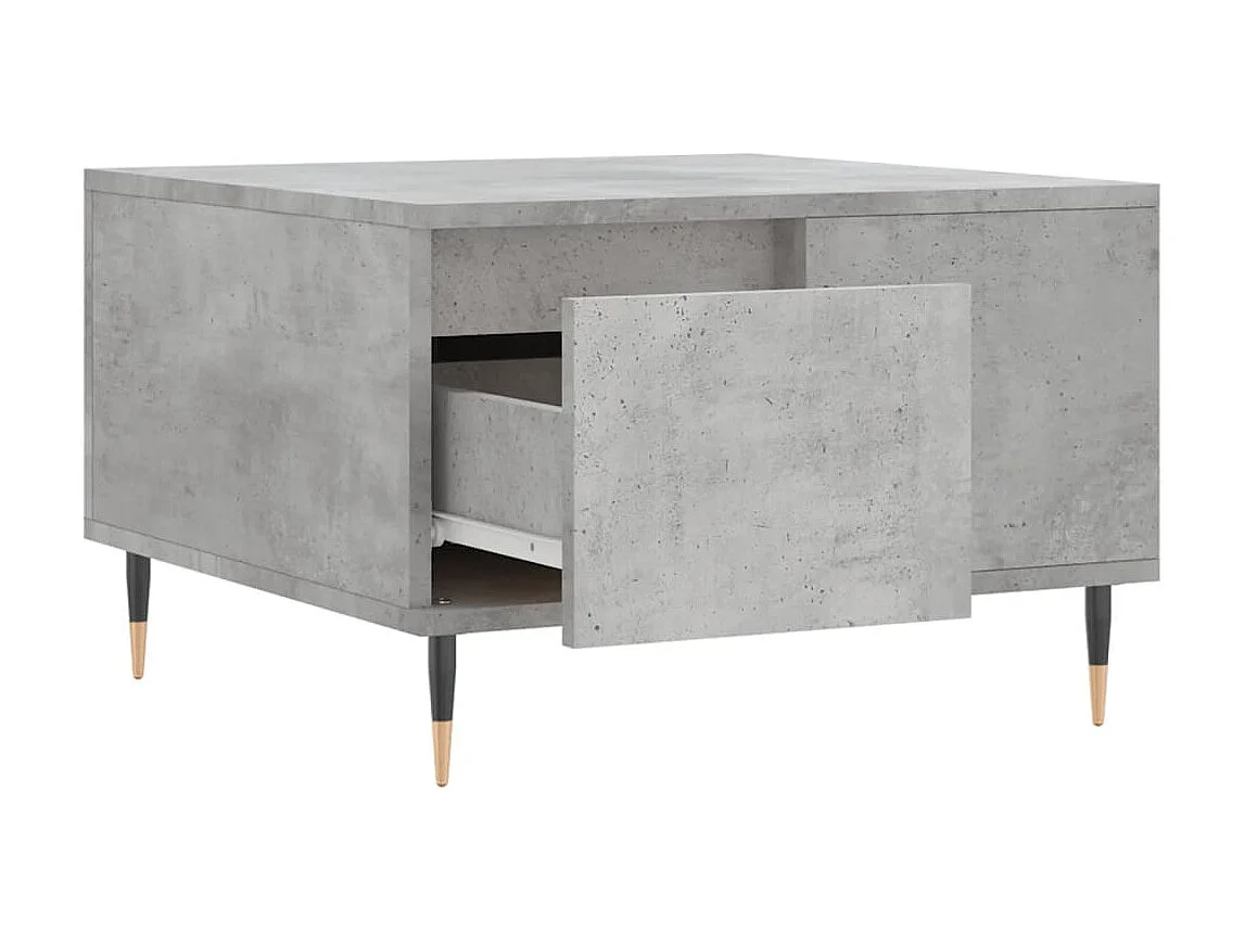 Mesa de centro gris Gold Concrete 55x55x36,5 cm de madera contrachapada