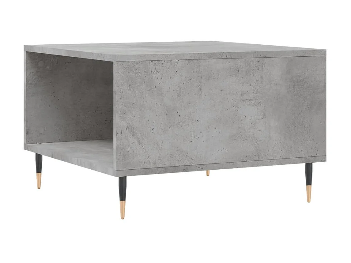 Mesa de centro gris Gold Concrete 55x55x36,5 cm de madera contrachapada
