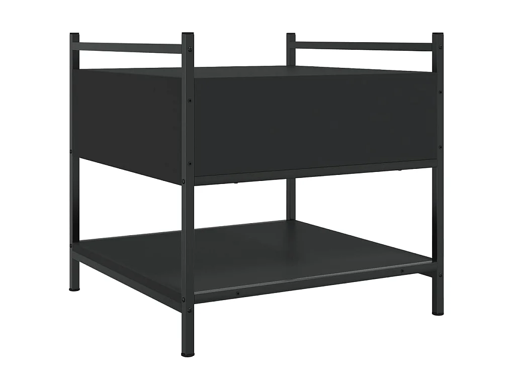 Tavolino Gold nero 50x50x50 cm in MDF