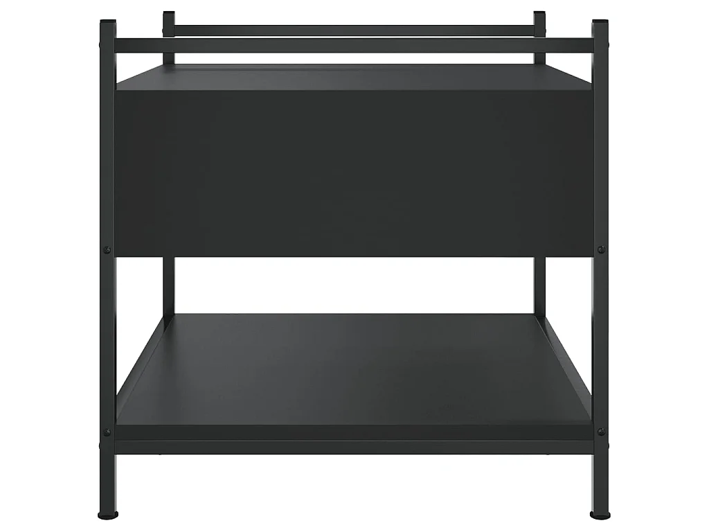 Table basse noir 50x50x50 cm bois d'ingénierie