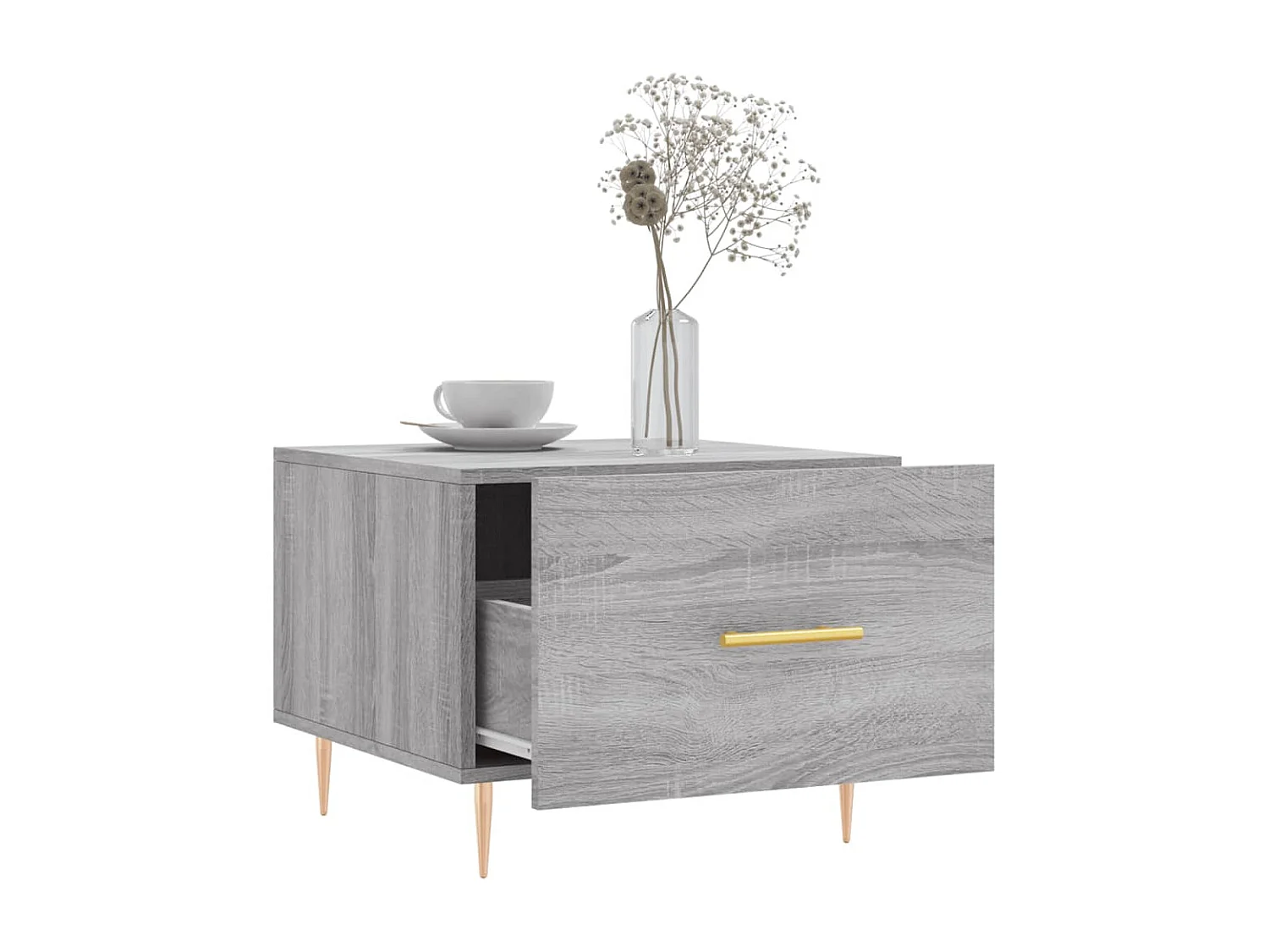 Tables basses 2 pcs sonoma gris 50x50x40 cm bois d'ingénierie