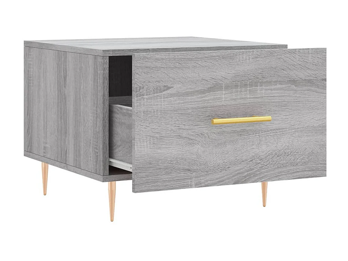 Tables basses 2 pcs sonoma gris 50x50x40 cm bois d'ingénierie