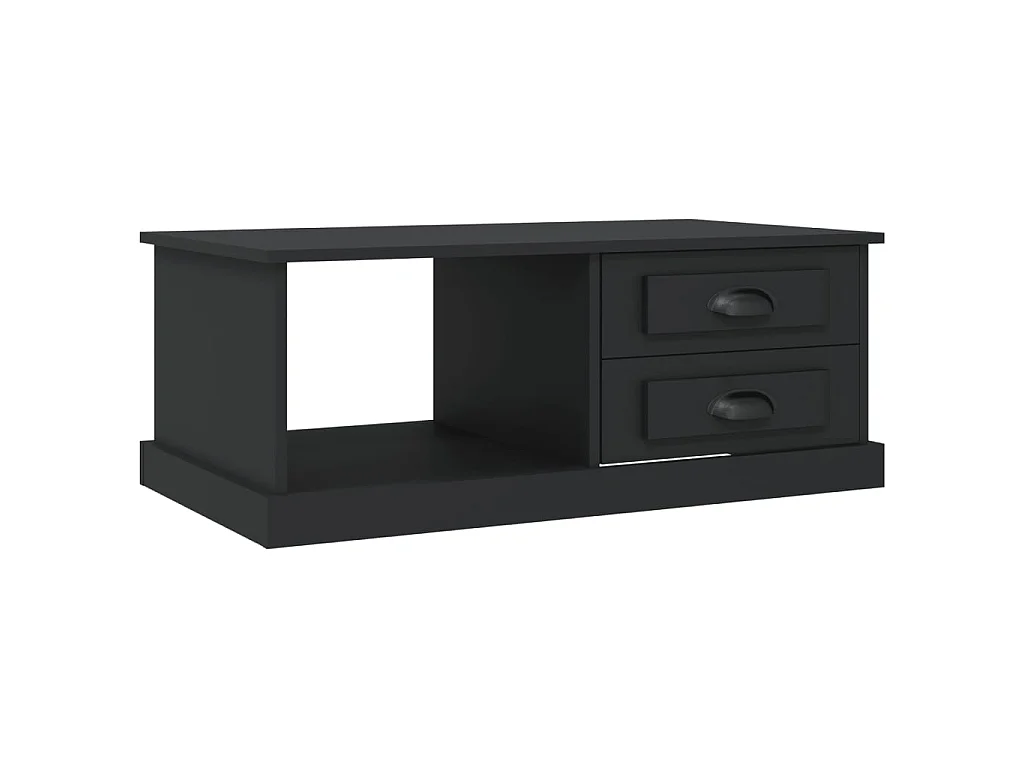 Table basse Noir 90x50x35 cm Bois d'ingénierie