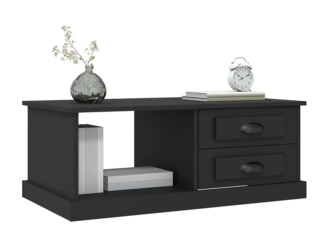 Table basse Noir 90x50x35 cm Bois d'ingénierie
