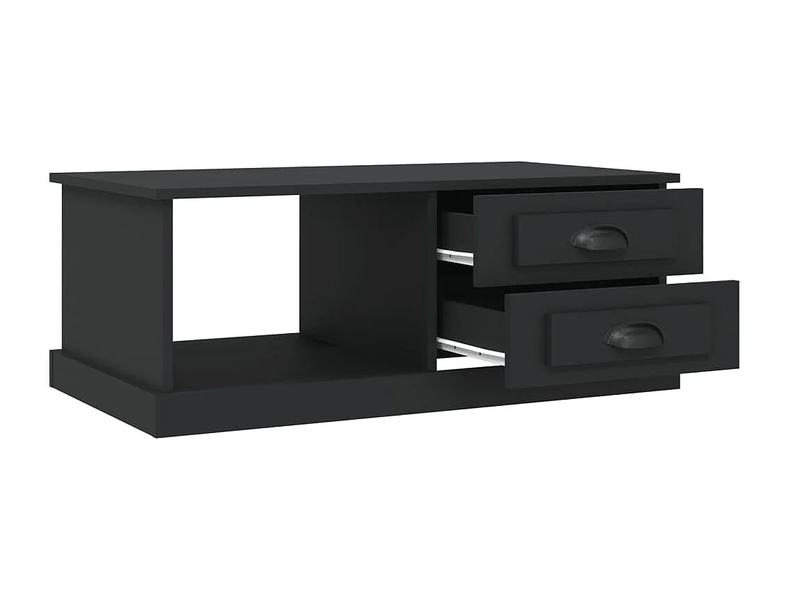 Table basse Noir 90x50x35 cm Bois d'ingénierie