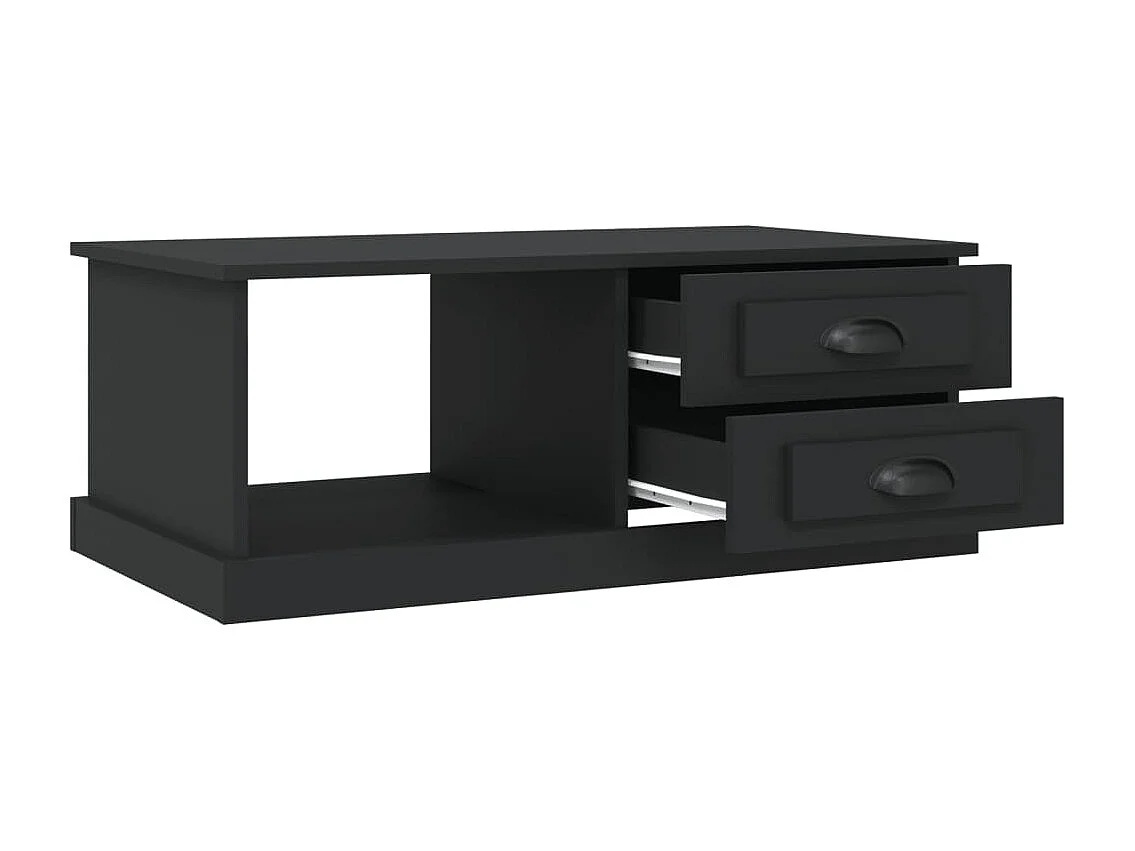 Table basse Noir 90x50x35 cm Bois d'ingénierie