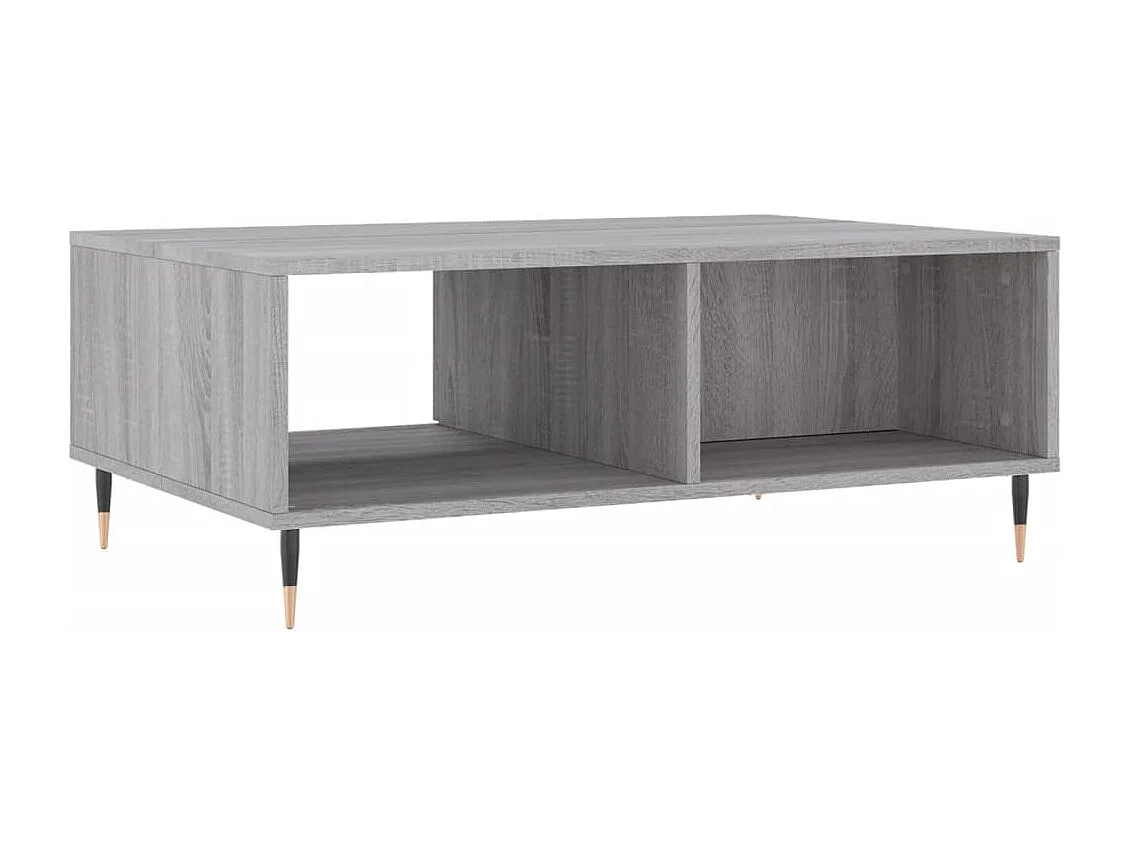 Table basse sonoma gris 90x60x35 cm bois d'ingénierie