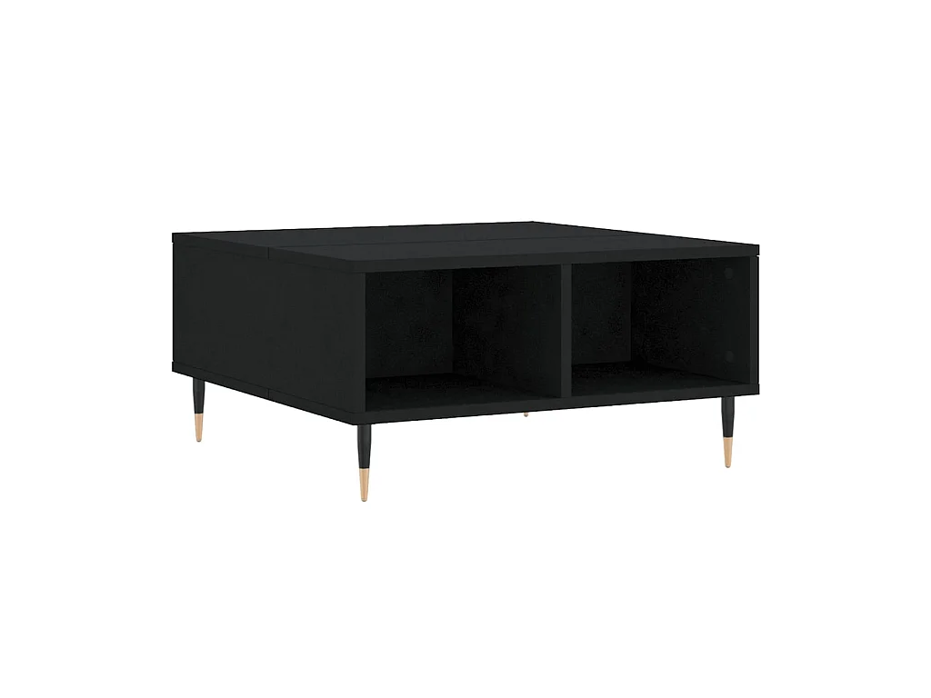 Gold Salontafel zwart 60x60x30 cm parket