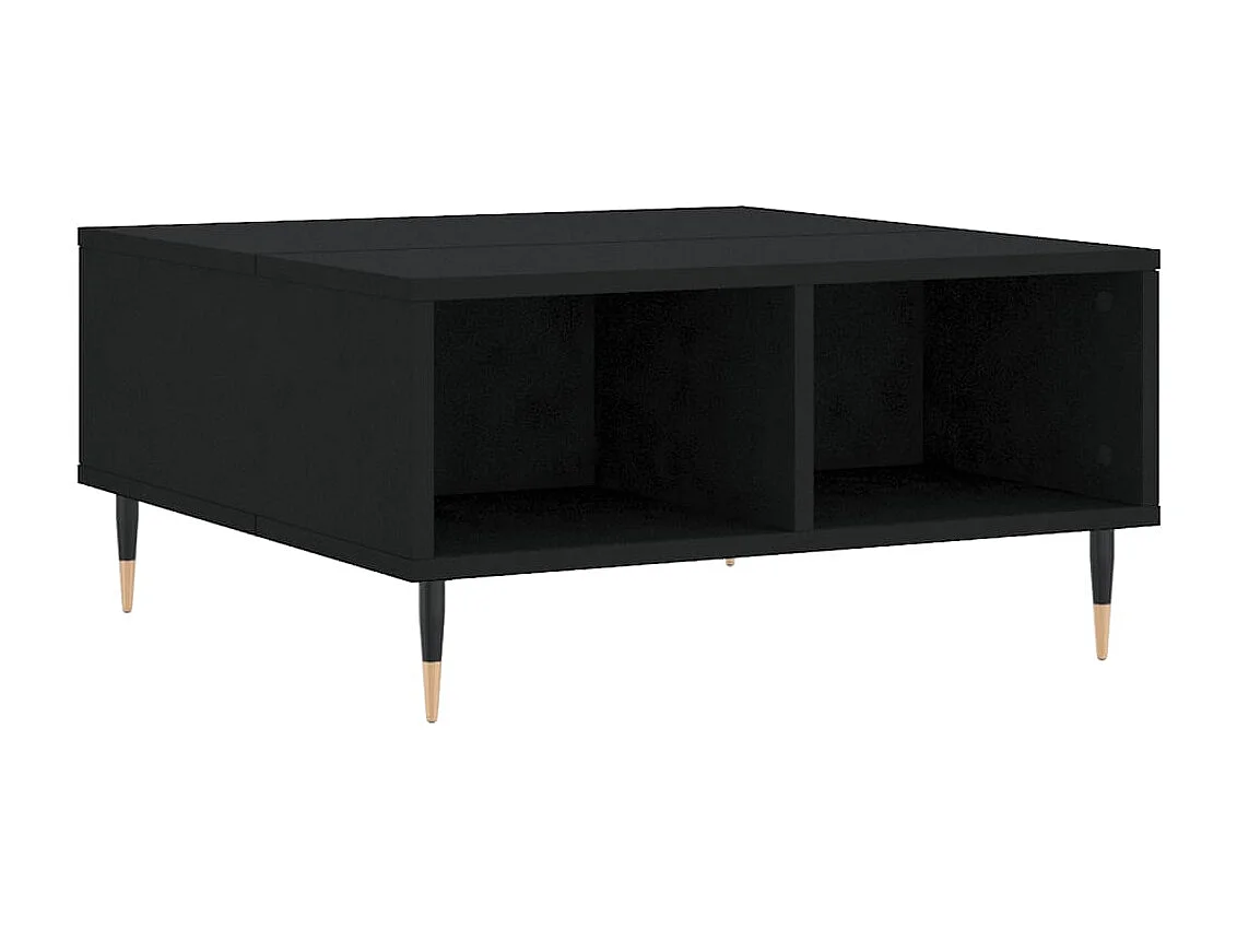 Gold Salontafel zwart 60x60x30 cm parket