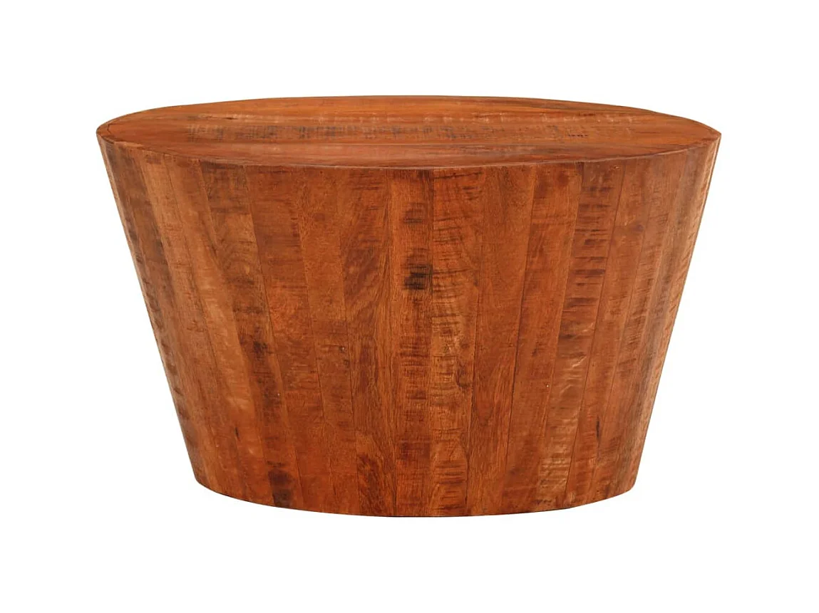 Gold Salontafel Ø 52x30 cm massief ruw mangohout