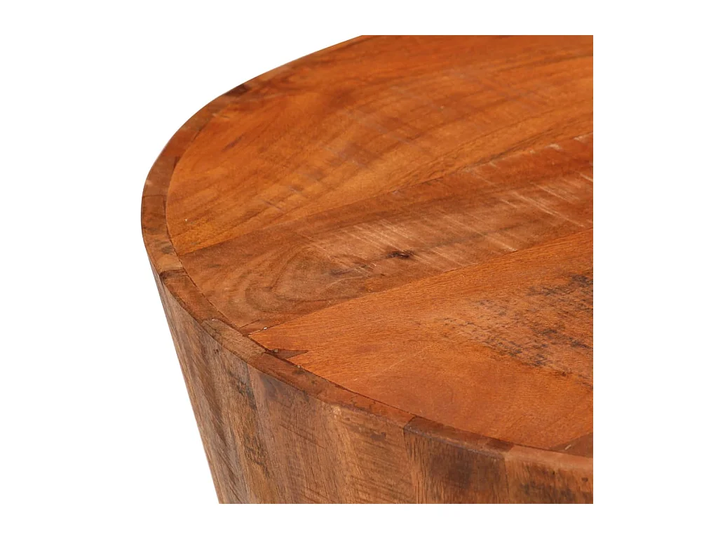 Gold Salontafel Ø 52x30 cm massief ruw mangohout