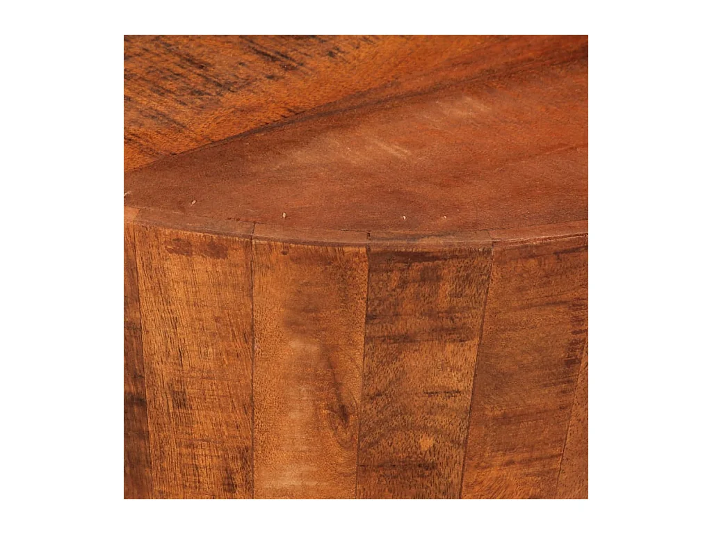 Gold Salontafel Ø 52x30 cm massief ruw mangohout