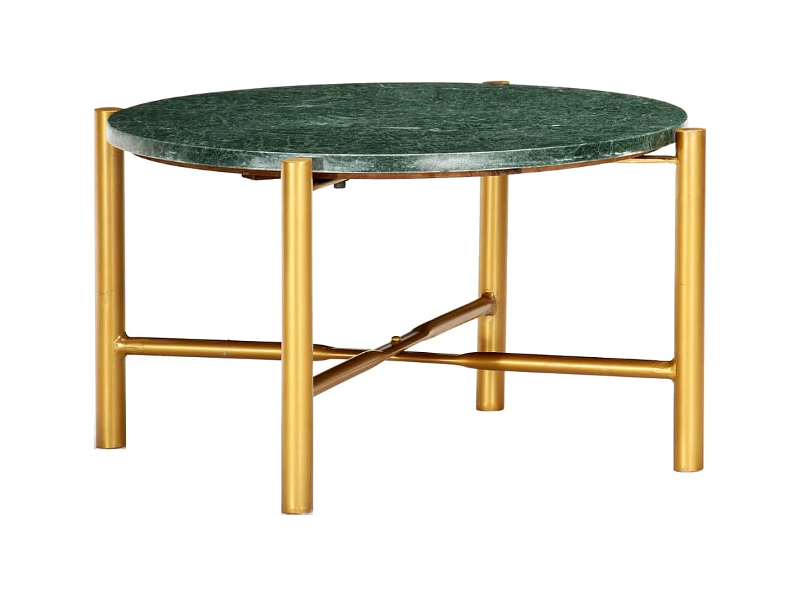 Table basse Vert 60x60x35 cm Pierre véritable et texture marbre