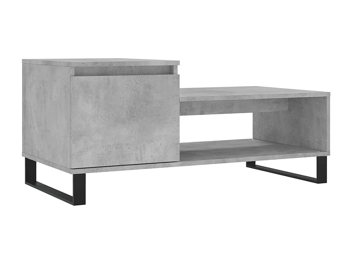 Gold Salontafel Betongrijs 100x50x45 cm Bewerkt hout
