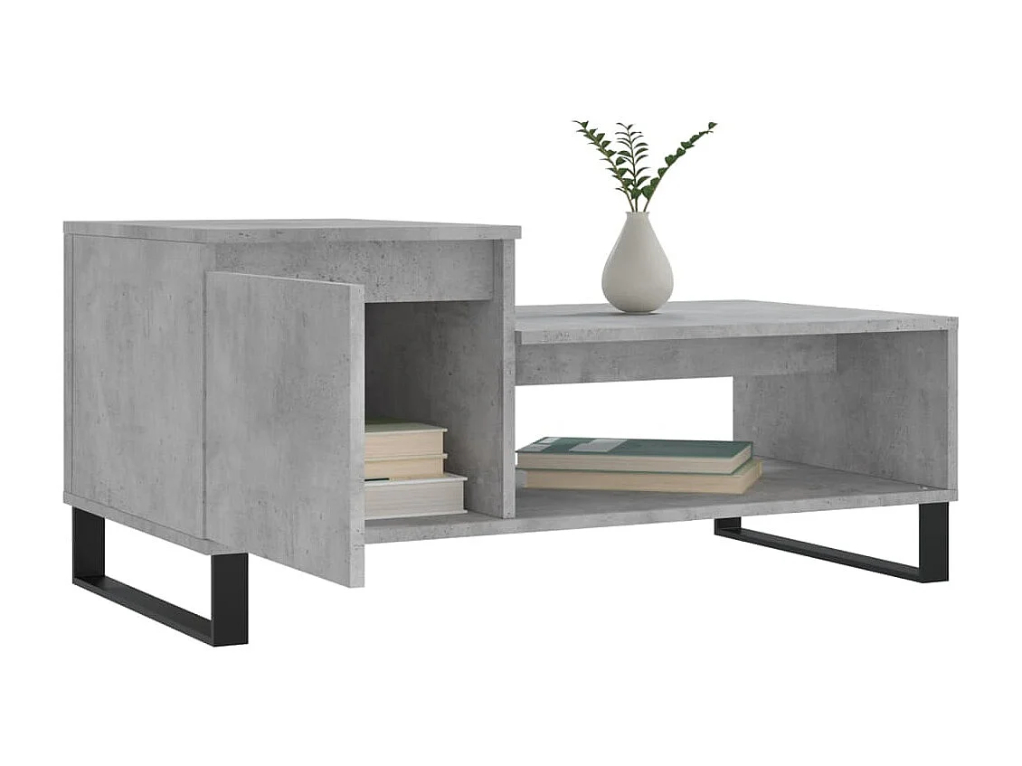 Gold Salontafel Betongrijs 100x50x45 cm Bewerkt hout
