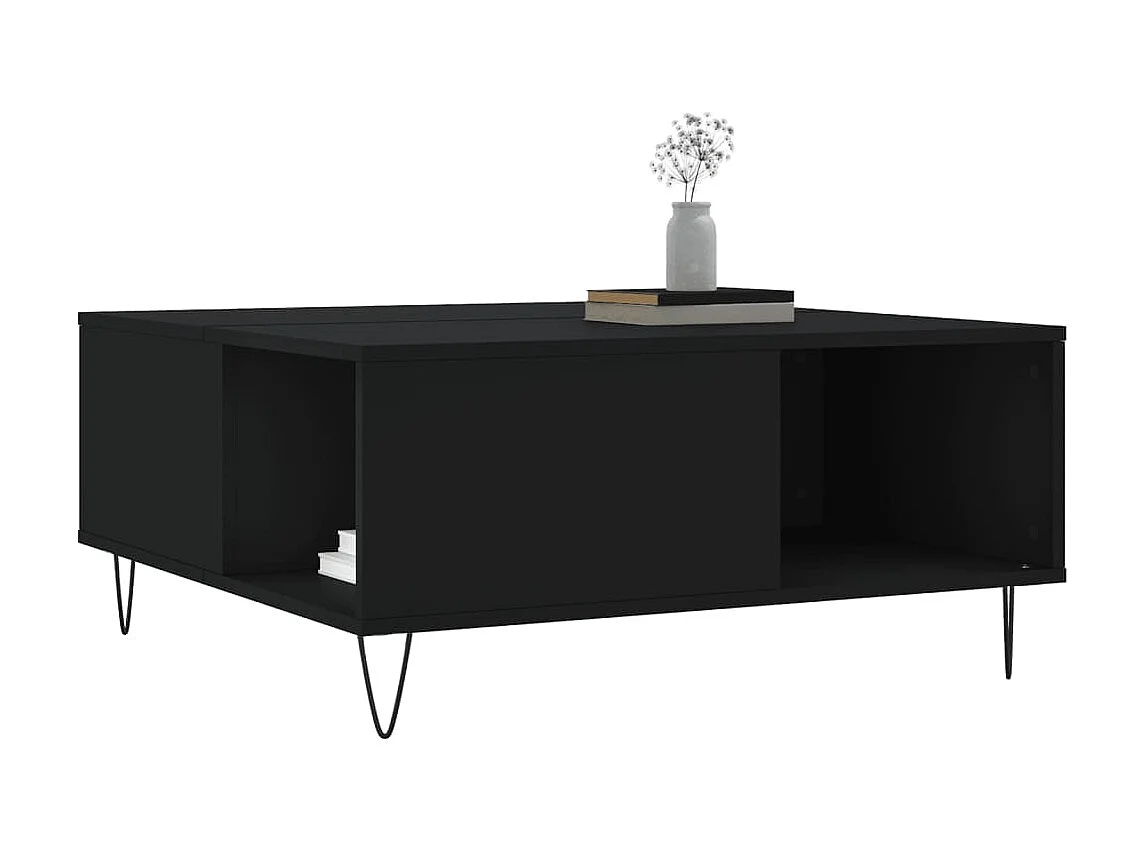 Gold Salontafel zwart 80x80x36,5 cm samengesteld hout