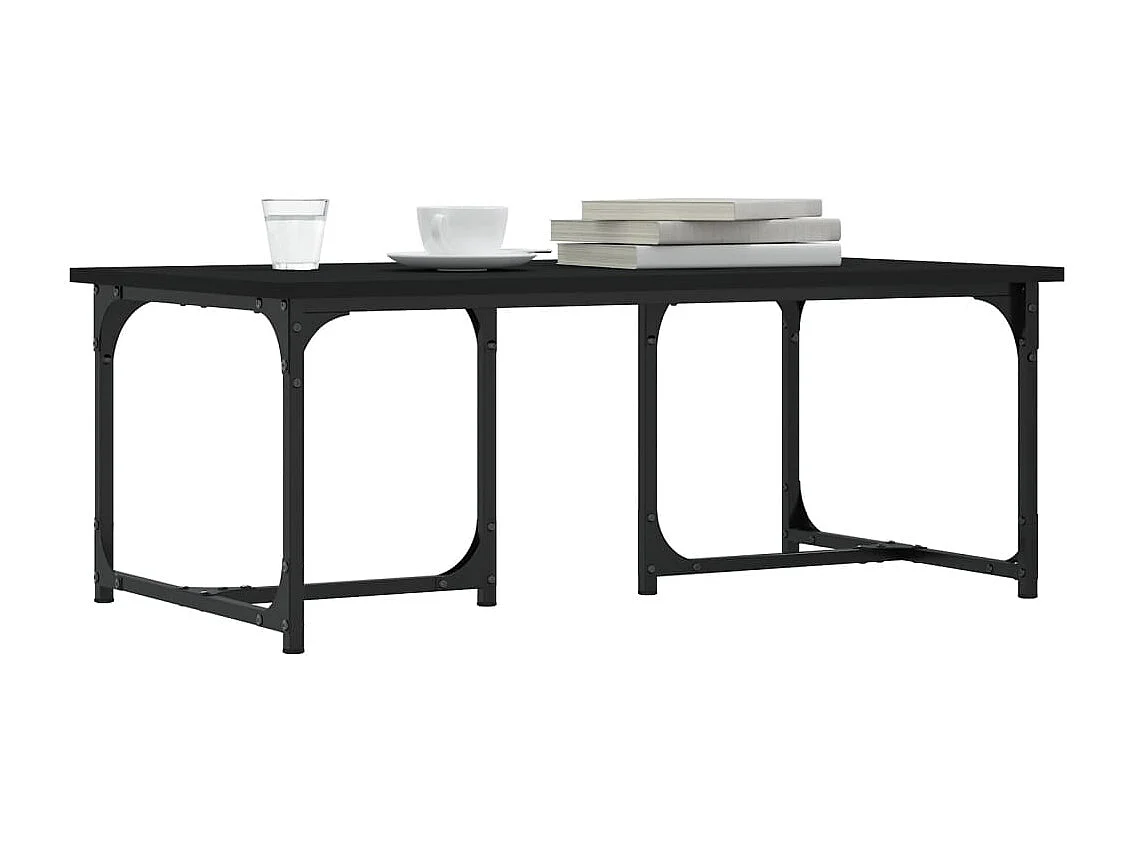 Table basse Noir 90x50x35 cm Bois d'ingénierie