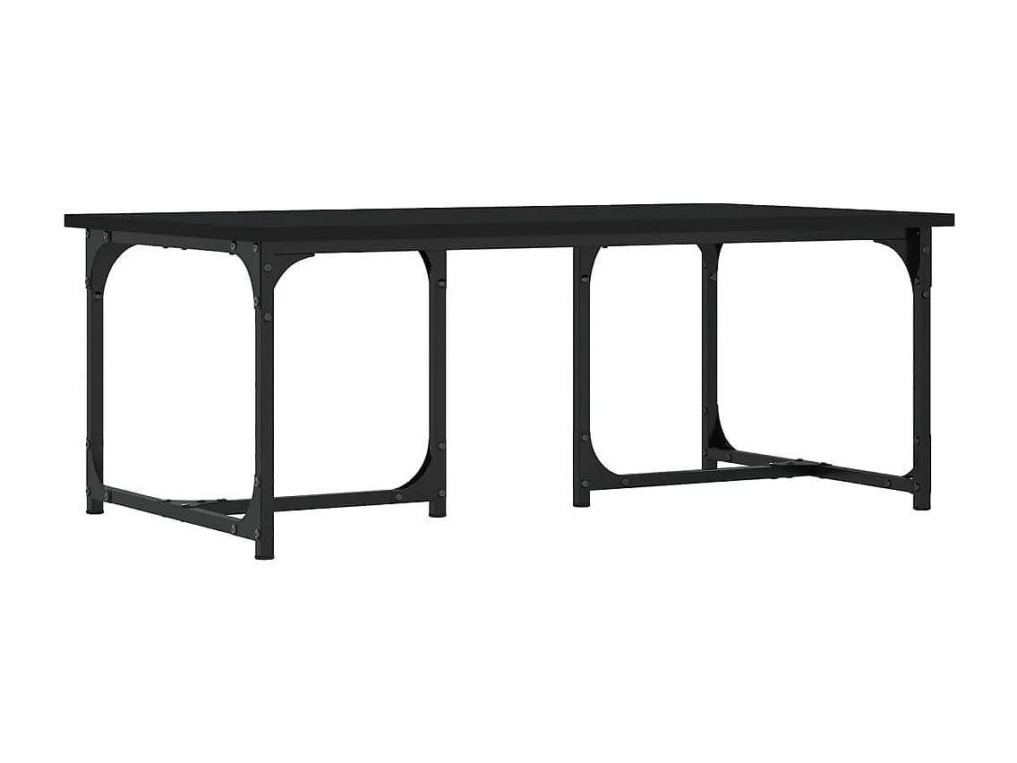 Table basse Noir 90x50x35 cm Bois d'ingénierie