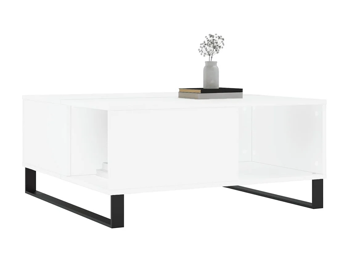 Gold Salontafel wit 80x80x36,5 cm samengesteld hout