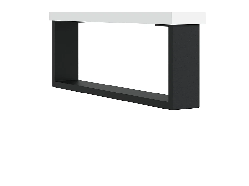 Goldfarbener Couchtisch, weiß, 80 x 80 x 36,5 cm, Holzwerkstoff