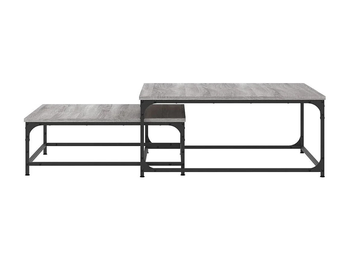 Gold Nesting salontafels, 2 stuks, sonomagrijs samengesteld hout