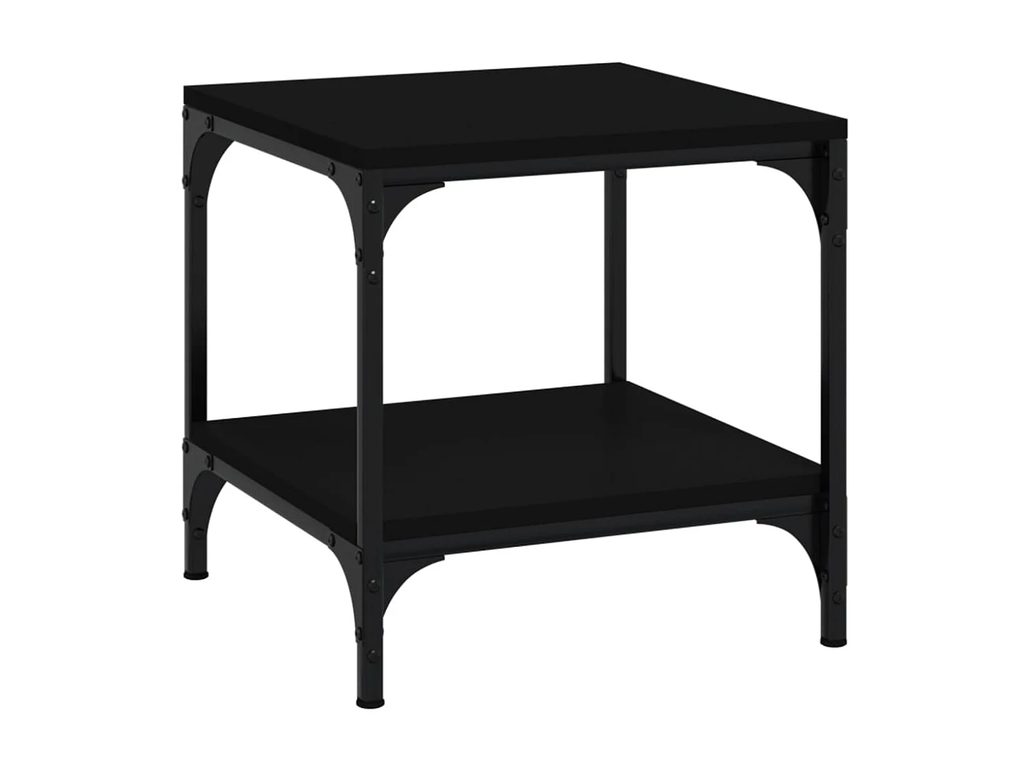 Table basse Noir 50x50x40 cm Bois d'ingénierie