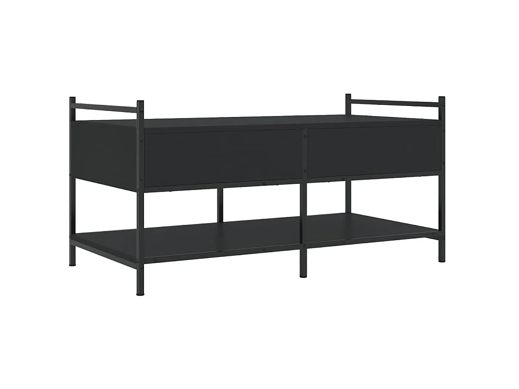 Tavolino Gold nero 99x50x50 cm in MDF