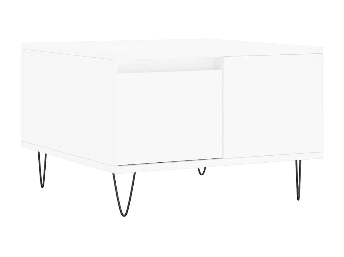 Table basse blanc 55x55x36,5 cm bois d'ingénierie