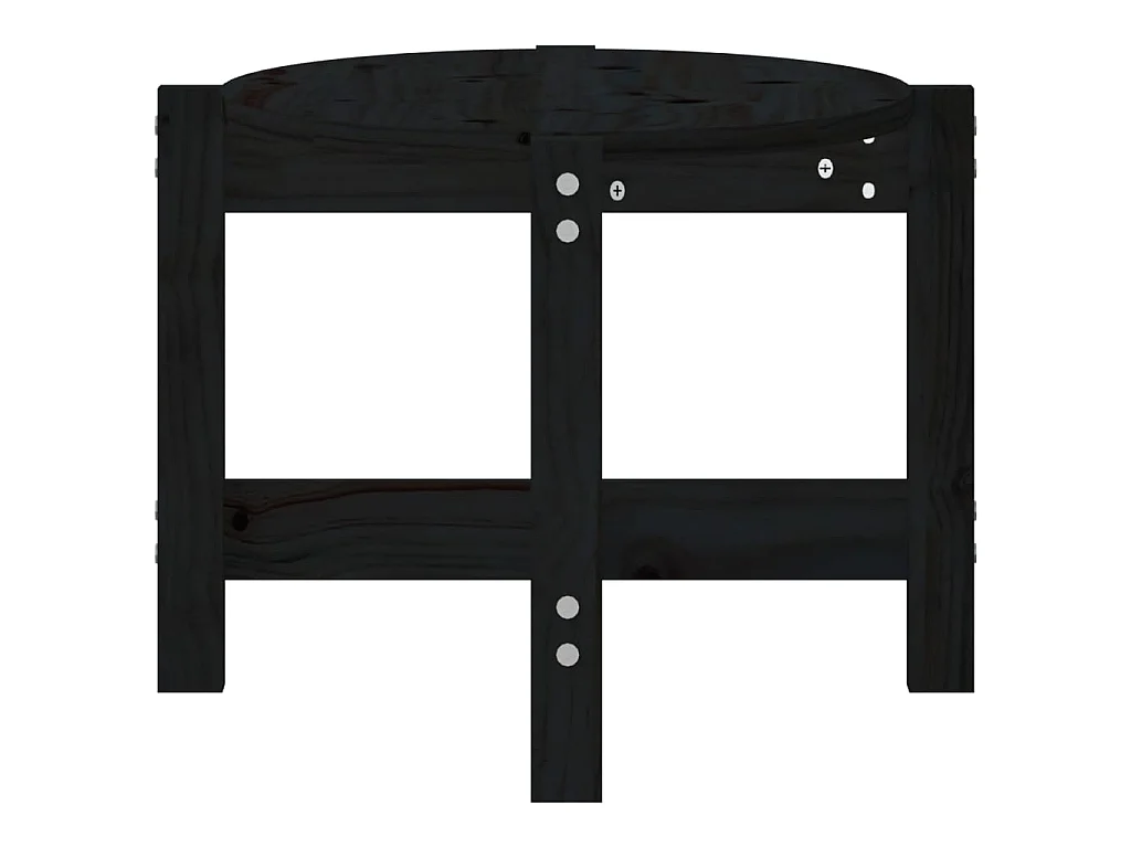 Table basse Noir 87x48x35 cm Bois massif de pin