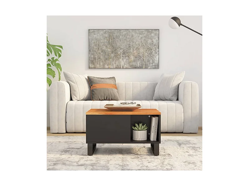 Table basse 60x50x35 cm bois massif d'acacia