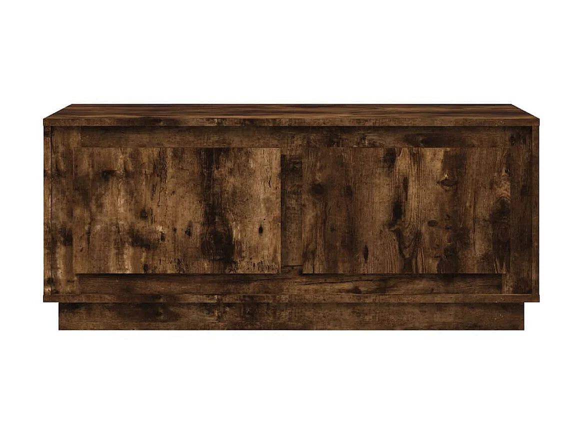 Table basse chêne fumé 102x50x44 cm bois d'ingénierie