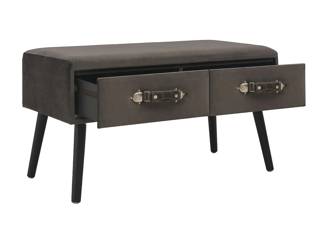 Goud Salontafel Grijs 80x40x46 cm Fluweel