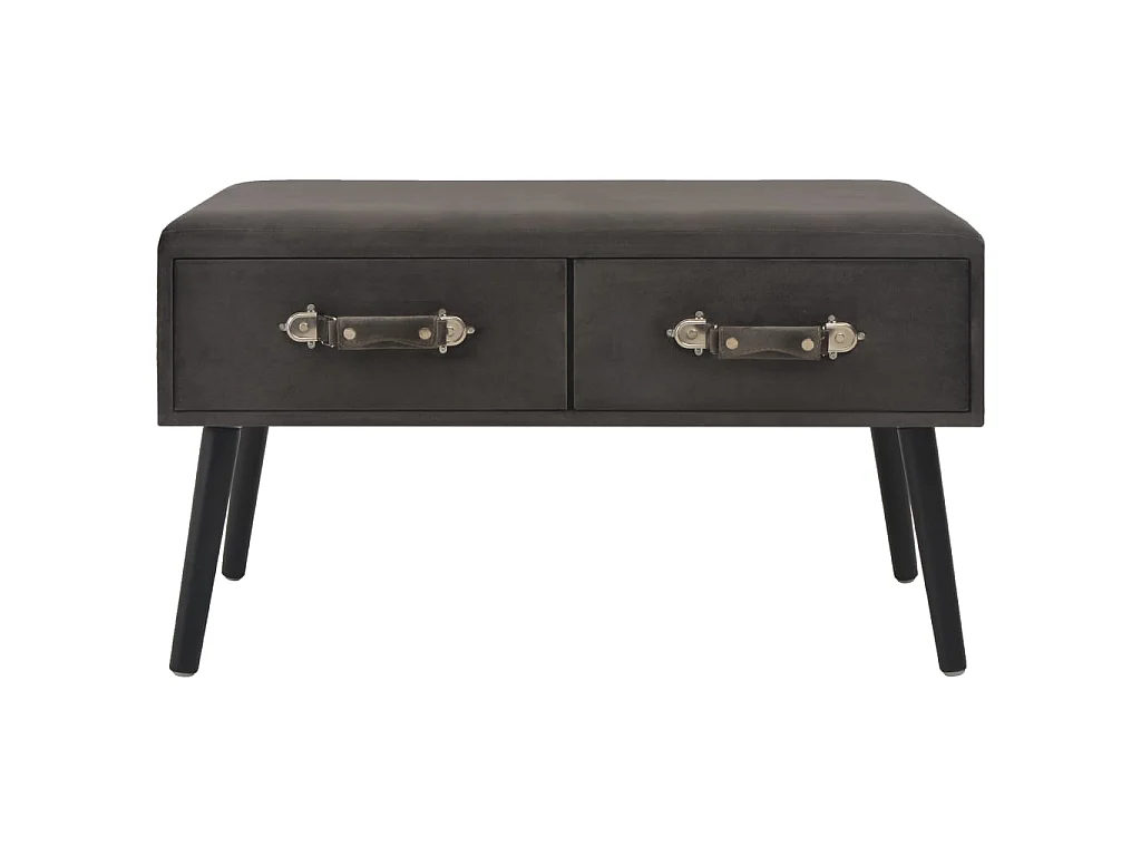 Goud Salontafel Grijs 80x40x46 cm Fluweel