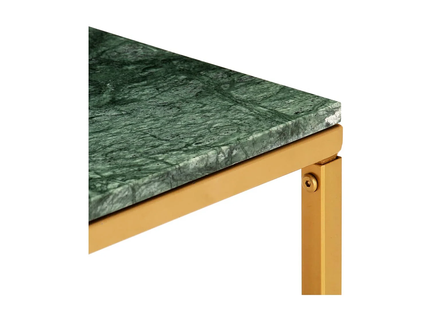 Table basse Vert 60x60x35 cm Pierre véritable et texture marbre