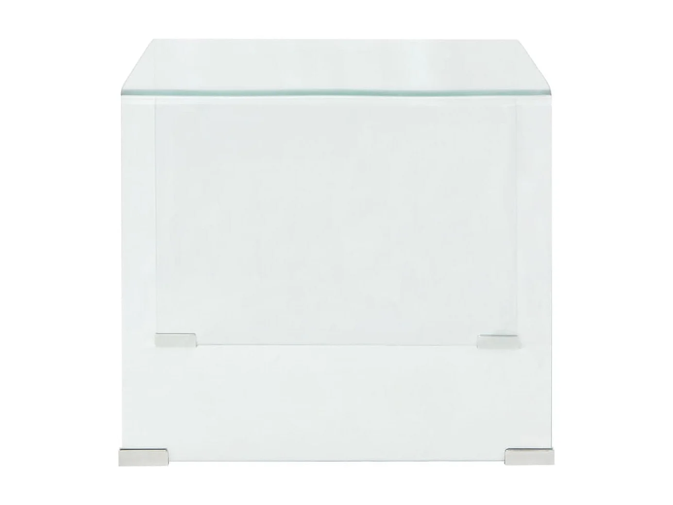 Table basse 49,5 x 50 x 45 cm Verre trempé Transparent