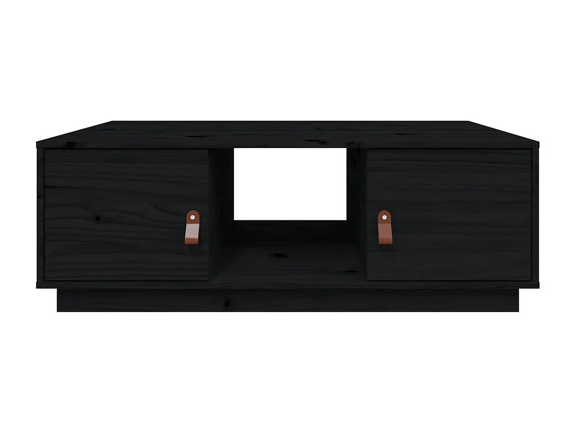 Gold Salontafel Zwart 100x50x35 cm Massief grenenhout