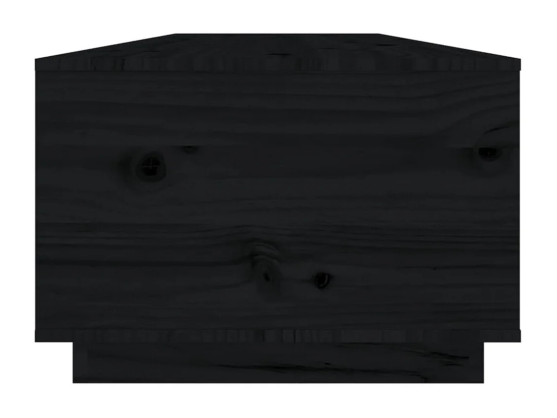 Gold Salontafel Zwart 100x50x35 cm Massief grenenhout