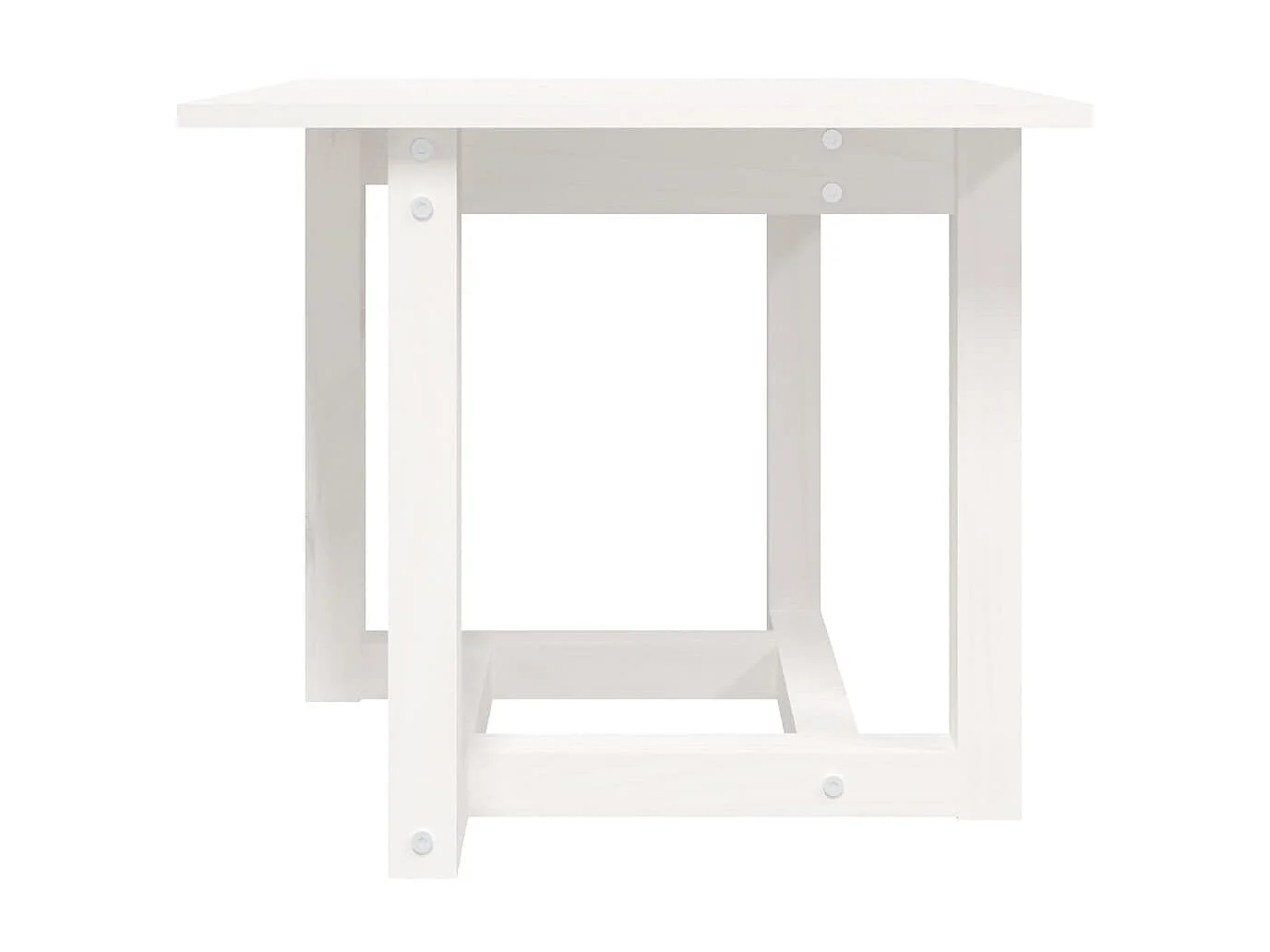 Gold Salontafel Wit 50x50x45 cm Massief grenenhout