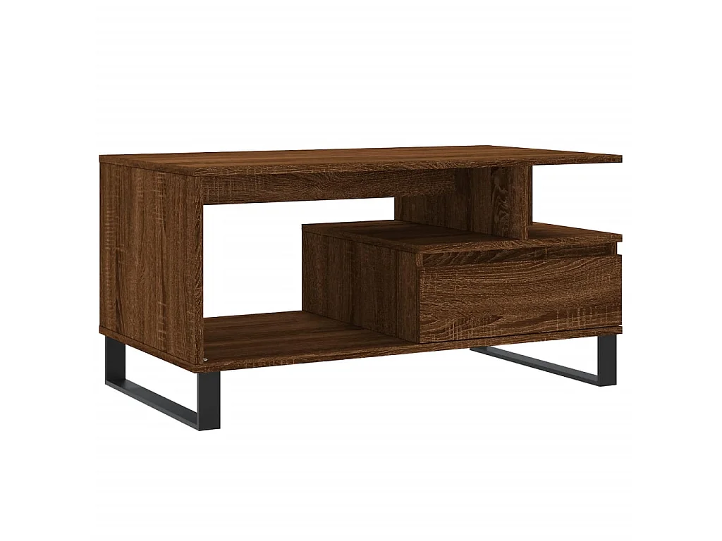 Table basse Chêne marron 90x49x45 cm Bois d'ingénierie