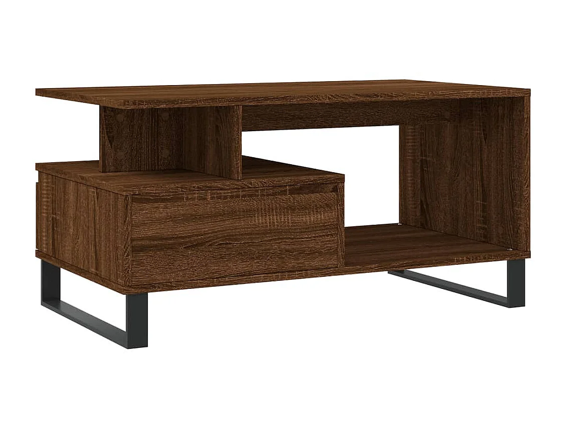 Table basse Chêne marron 90x49x45 cm Bois d'ingénierie