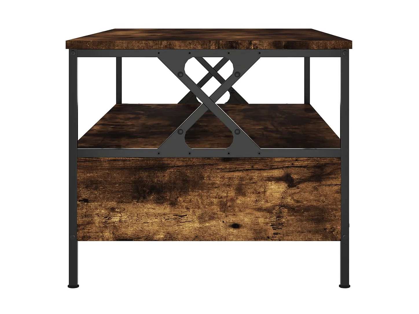 Table basse chêne fumé 100x51x45 cm bois d'ingénierie