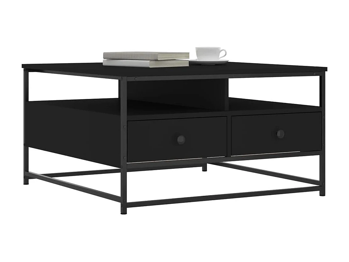 Gold Salontafel zwart 80x80x45 cm samengesteld hout