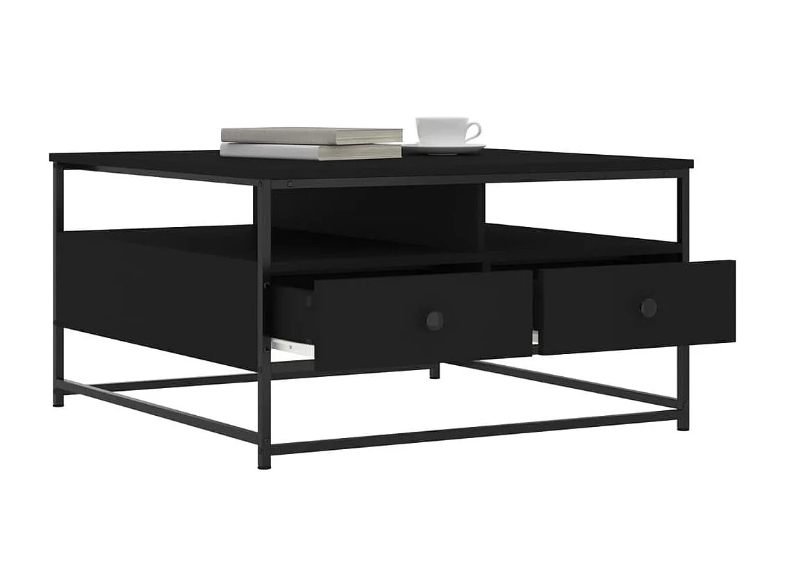 Gold Salontafel zwart 80x80x45 cm samengesteld hout