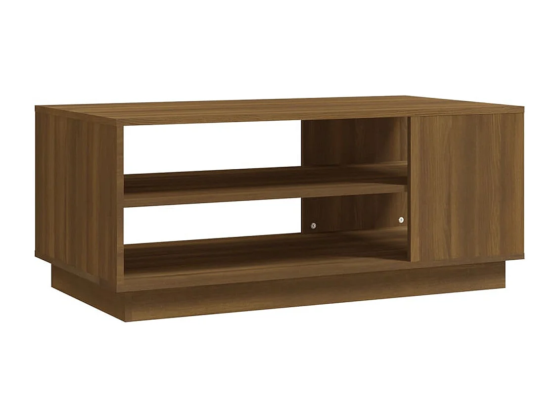 Table basse Chêne marron 102x55x43 cm Aggloméré