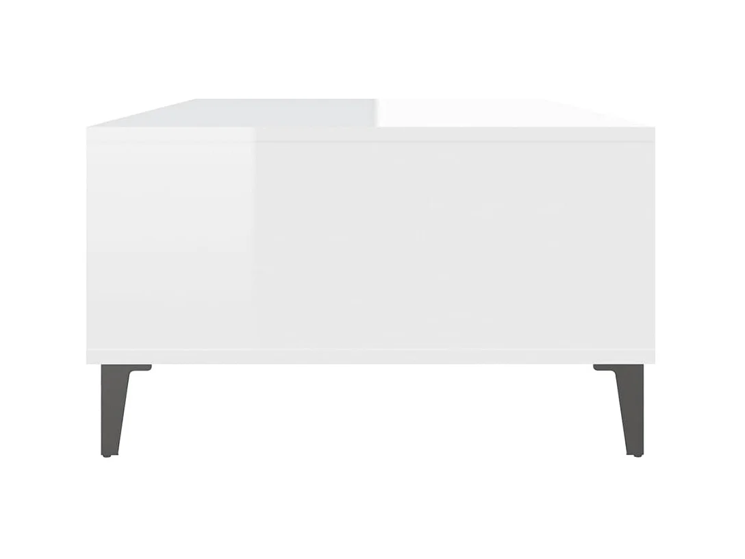 Gold Salontafel Glanzend wit 103,5x60x35 cm Spaanplaat