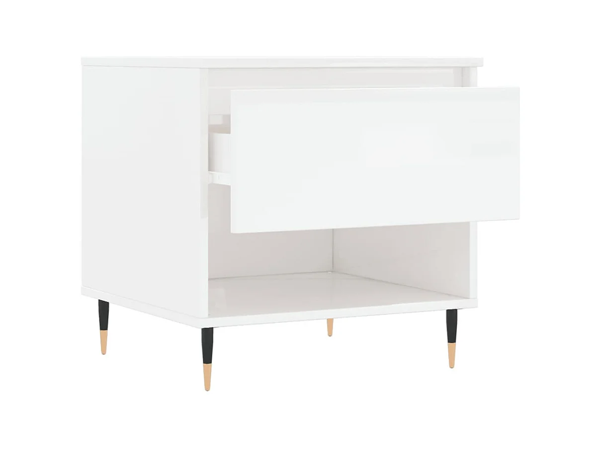 Gold Salontafels 2 stuks glanzend wit 50x46x50cm parket