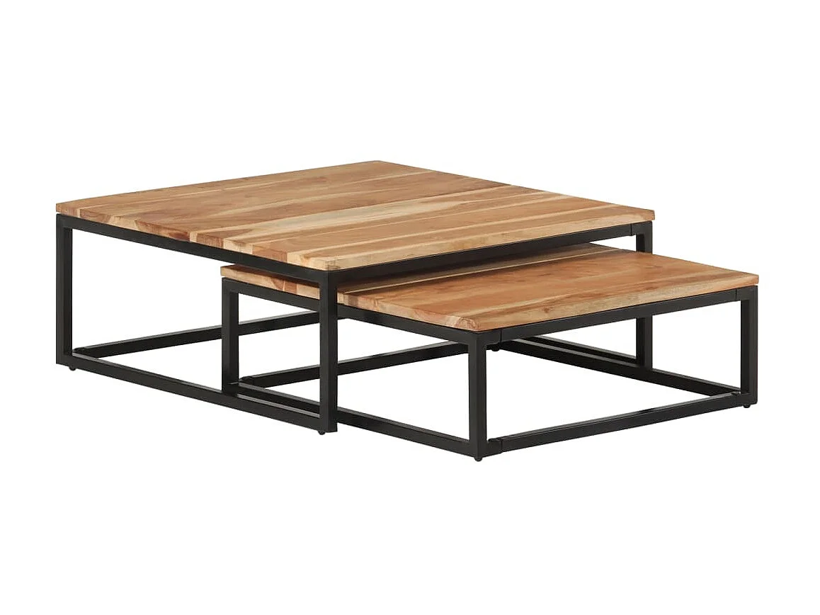 Tables basses gigognes 2 pcs Bois d'acacia massif
